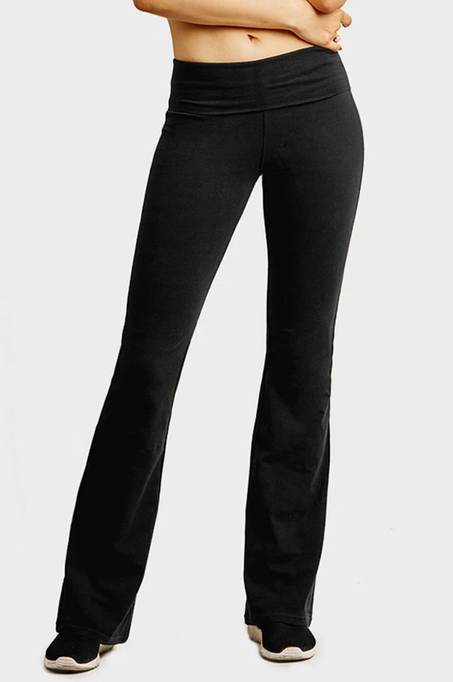 Leggings acampanados estilo Emma para mujer dama pantalones de yoga corte bota acampanado nuevos Foto 4 de 4