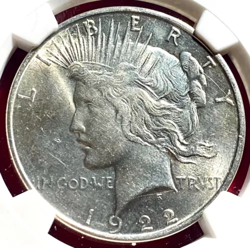 NGC-UNC 1922-D PEACE DOLLAR