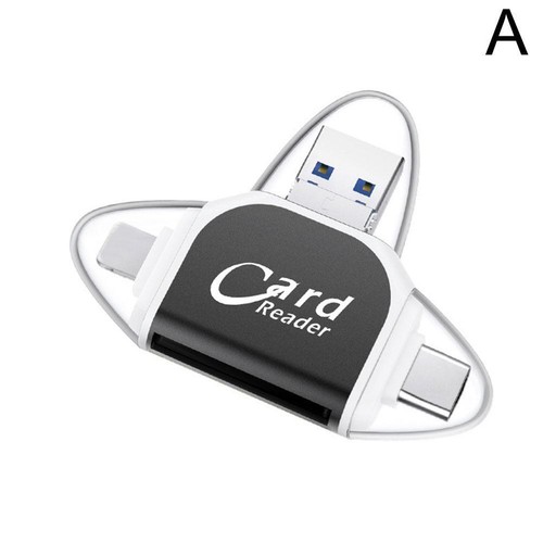 Multi-Port 4 in1 Universal SD TF Card Reader,USB C SD TF Memory Card Reader NEW - Picture 11 of 12