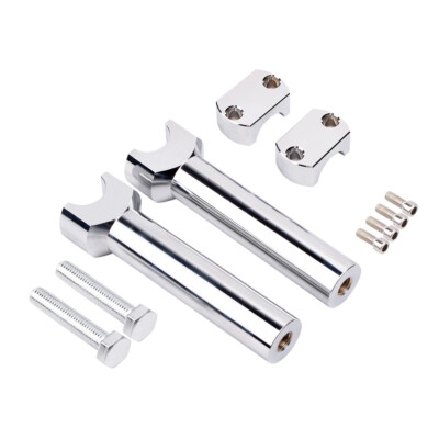 1'' 25mm Handlebar Mount Clamp Risers For Harley Dyna Sportster Softail Touring