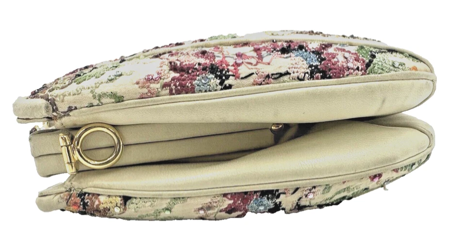 Bolso de Mano Judith Leiber Cintas de Seda Gara Bordado Cristales Piedras Preciosas Borla gyu Foto 4 de 4