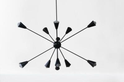 12 Licht Mittelhoch Jahrhundert Metall Sputnik Kronleuchter Sputnik Licht