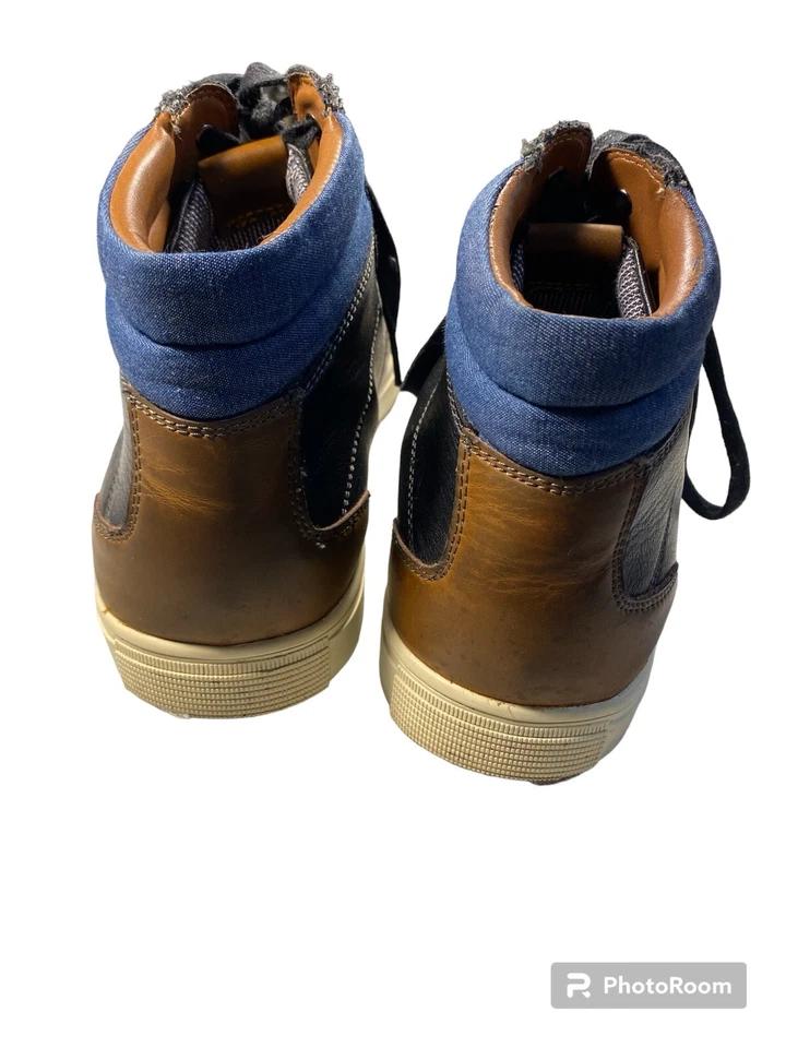 Zapato Deportivo Hombre Cuero, Hombre Talla 12 Aldo, Jean Negro y Marrón Detalles Tobillo. Foto 2 de 4