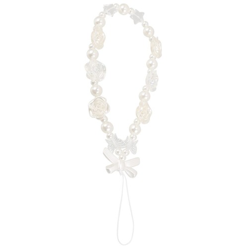 Pearl Mobile Phone Chain Cellphone Beaded Lanyard Faux Wrist Strap - Zdjęcie 6 z 12