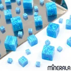 SKY BLUE SYNTHETIC LAB CREATED OPAL CUBE SHAPE BEADS 2mm-8mm WP000CF
