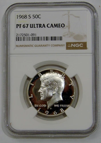 1968 S - Proof Silver Kennedy Half Dollar - NGC PF 67 ULTRA CAMEO 