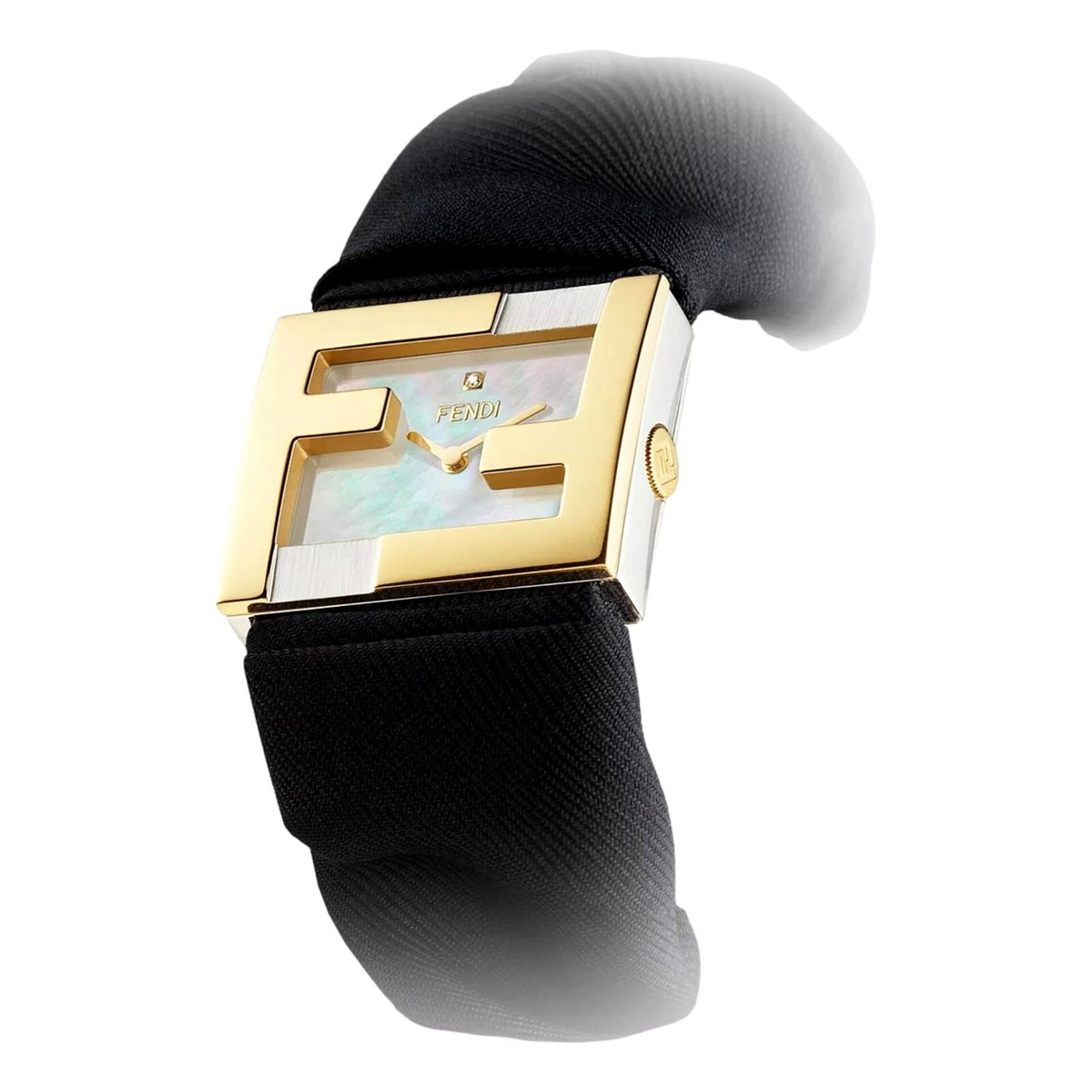 アナログ腕時計 Fendi Stainless steel and black nylon Fendimania Baguette Fendi Fendimania Baguette Black Nylon Timepiece Watch | eBay
