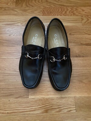 Gucci 1953 Horsebit Black Loafers Leather D US