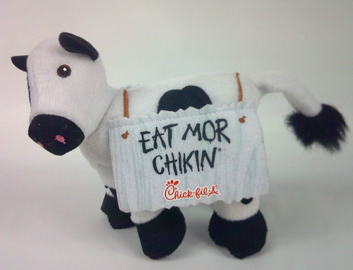 Chick Fil A Cow Plush 8 Inch Eat Mor Chikin Sign Stuffed Plush Animal ...
