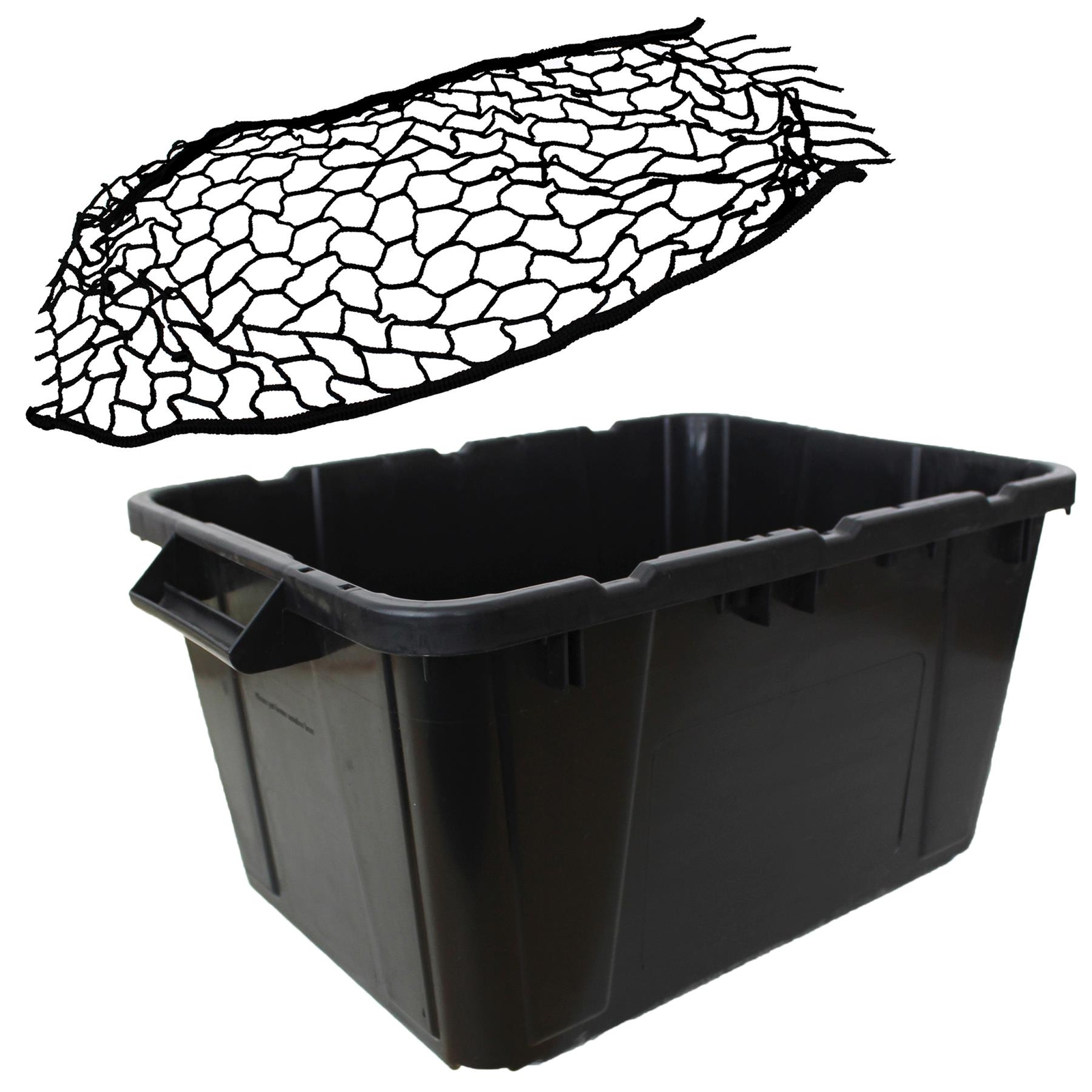 Ergo Plastic Outdoor Box Black 44L & Stretch String Net Cover