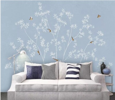 3D White Branch ZHUA19966 Wallpaper Wall Murals Removable Self-adhesive Ann 24