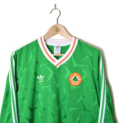 Republic of Ireland Match Worn Player Issue Home Football Shirt L/S 1990-92 #12 - Picture 3 of 9