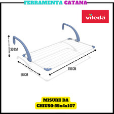 Stendino da balcone stendibiancheria esterno acciaio e resina vileda stendipanni