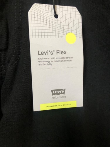 LEVIS FLEX SKINNY TAPER FIT JEANS BLACK MENS SIZE 36X32 NEW! - Picture 5 of 7