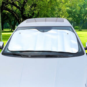Folding Jumbo Front Rear Car Window Sun Shade Auto Visor Windshield Block Cover