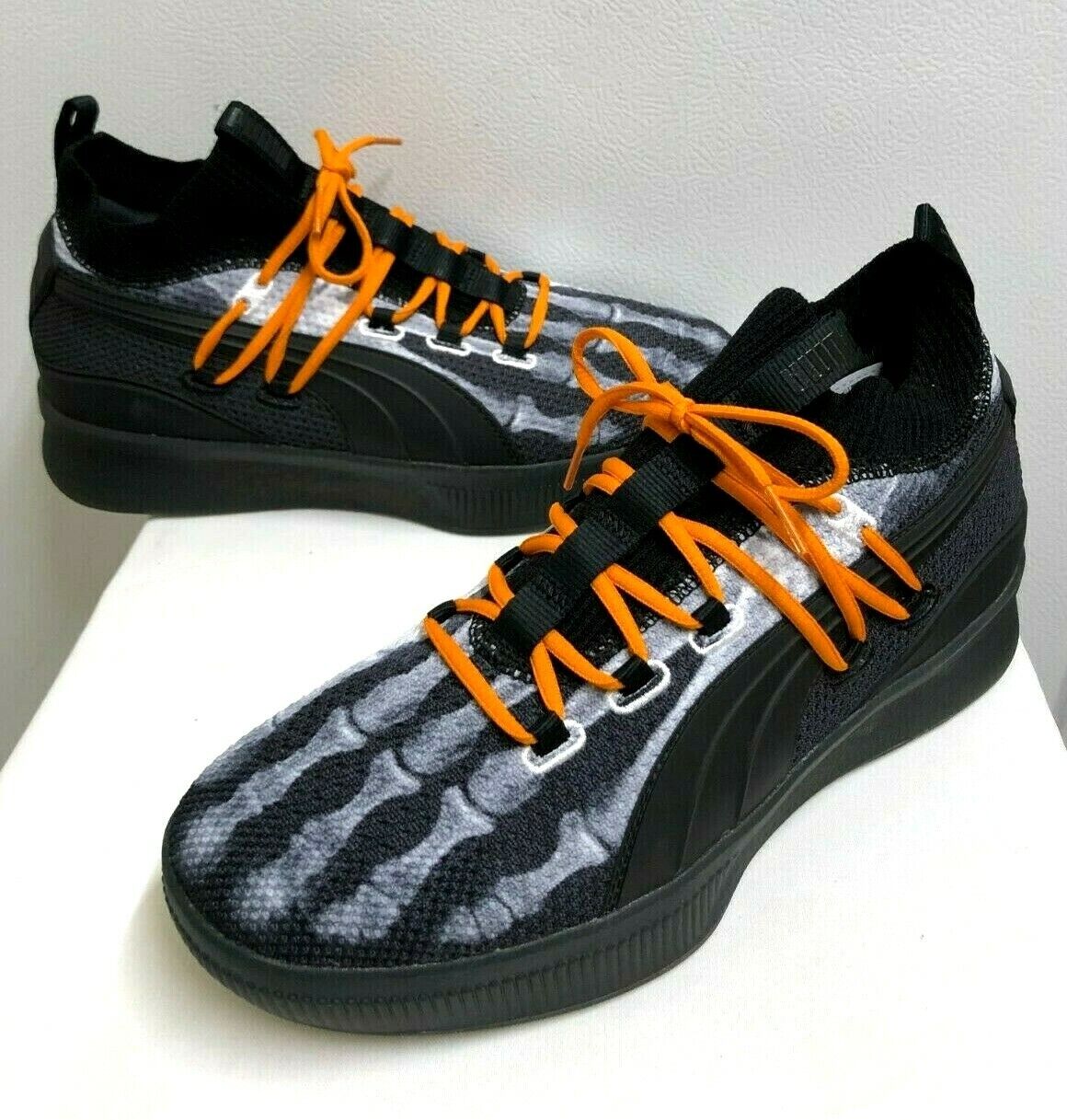 Puma Clyde Court X-Ray Basketball Shoes Men Sz: 9 Black, Orange, White - NWOB |