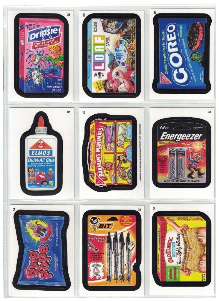 シド　TOUR 2013 COMPLETE BOX 2013 Topps Wacky Packages ANS11 Series 11 COMPLETE SET of 55