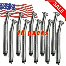 10pcs USA NSK Style Dental High Speed Handpiece Push Button 4 Hole SEASKY
