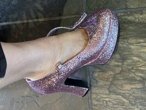 NWB Funtasma Pink Glitter Mary Jane Shoes Platform Size 9, Runs Small (8) - Picture 14 of 15