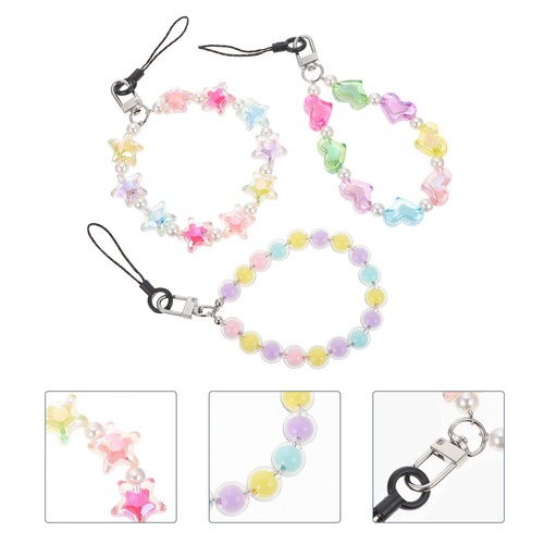 3 Pcs Handy Anti-Rutsch-Handgelenks Eil Damen Perlen Für Das Handyband - Zdjęcie 2 z 12