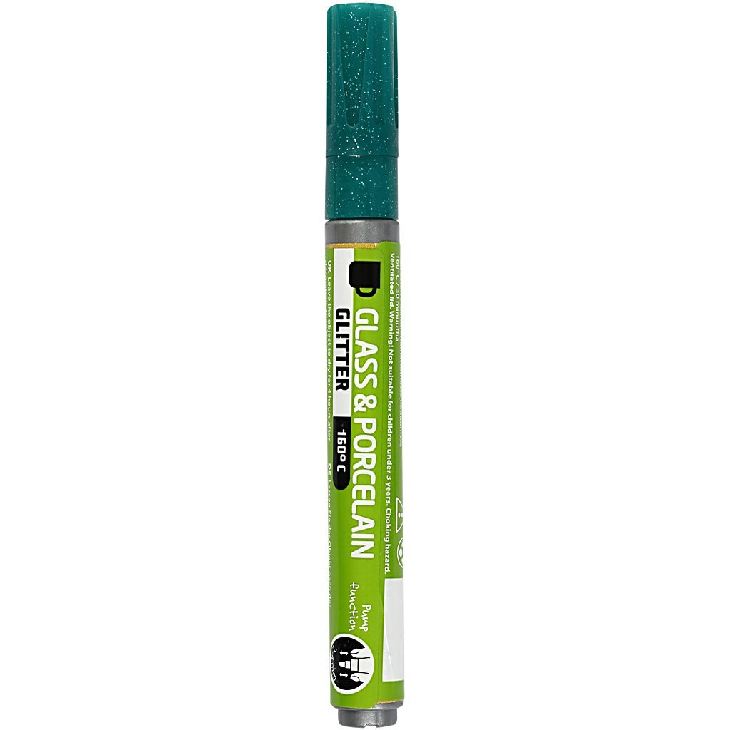 Creativ Company Glass & Porcelain Markers, Dark Green, One Size 1 count (Pack of