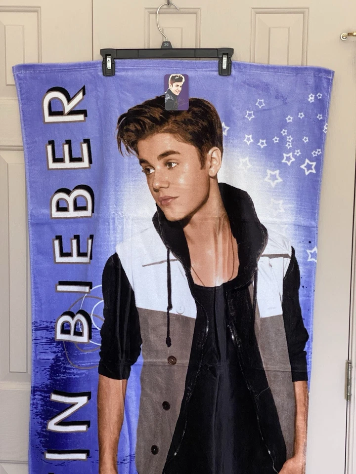 Toalla de playa Justin Bieber 2013 nueva con etiquetas Foto 3 de 4