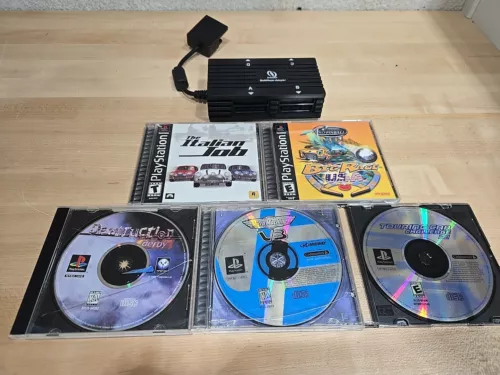 Lot PlayStation PS1 Racing Games Multi-Tap 4 Players Italian Job Micro Machines