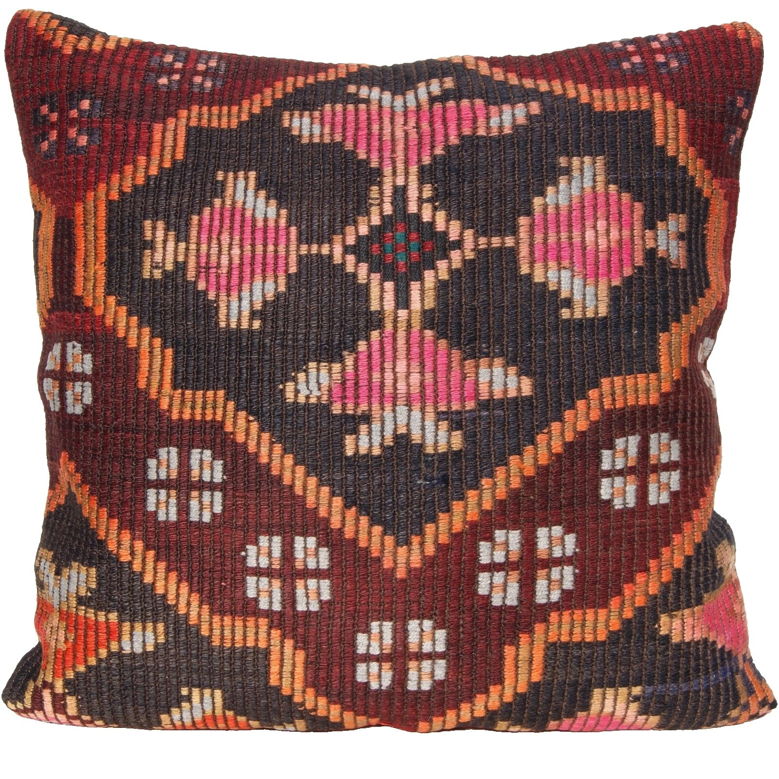 Brown Square Geometric Antique Rugs & Carpets