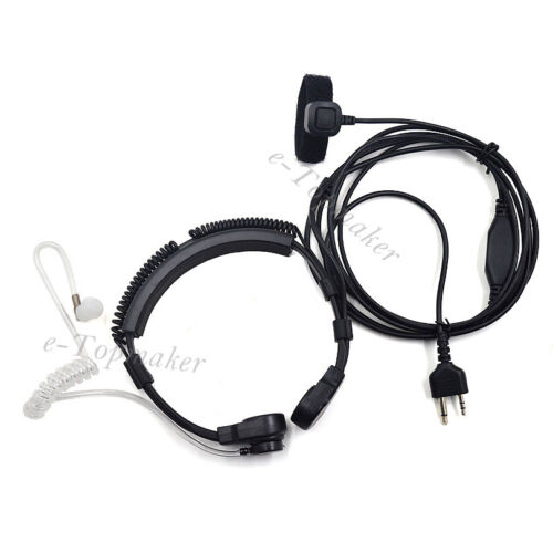 Tactical Throat Mic Headset Earpiece for Midland GXT1000 GXT1050 GXT5000 Radio - Picture 1 of 9