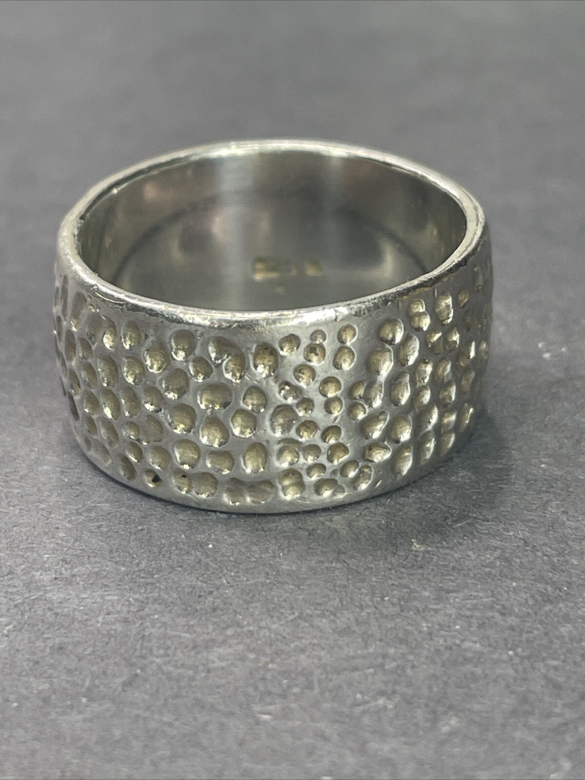 Solid Sterling 11 Gram Hammer Texture Designer Ba… - image 1