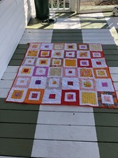 Baby Quilt, Lemon Squares, Crib and/or Stroller, 52" x 52"