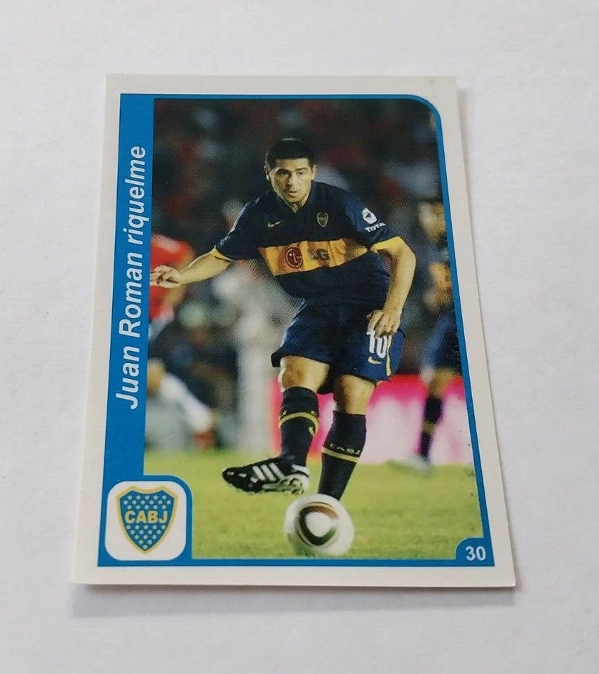 Juan Roman Riquelme 贴纸 Boca 青少年 2008 年阿根廷足球罕见非帕尼尼 — 第 2/4 张图片