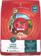 Purina ONE Plus Natural Large Breed Formula Dry Puppy Food,40 lb