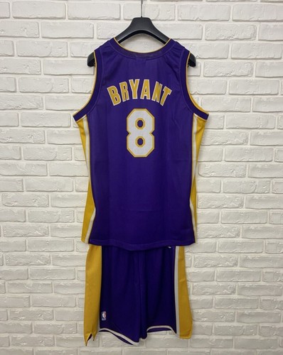 Rare Los Angeles La Lakers NBA Champion 8 Bryant Suit Jersey Shorts Purple Sz XL - Picture 5 of 16