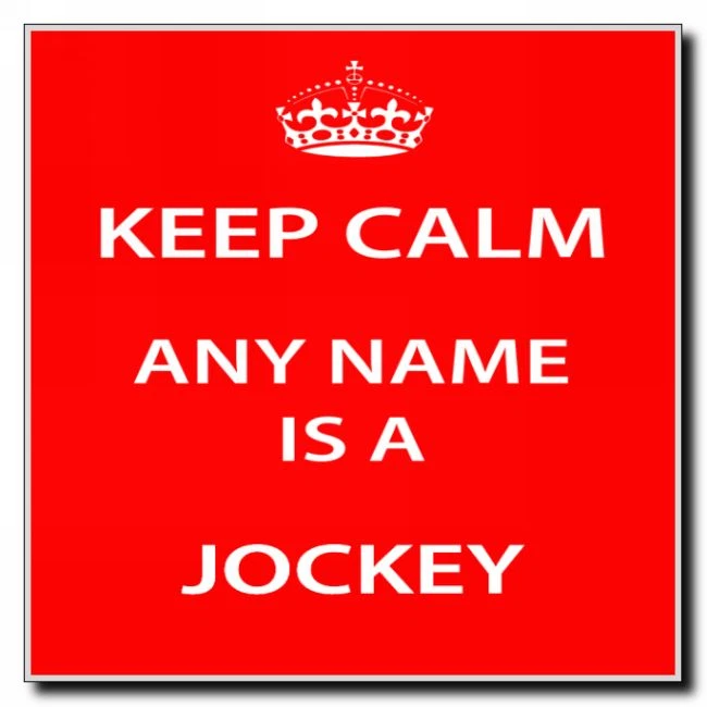 Jockey Personalised Keep Calm Coaster - Image 1 of 1