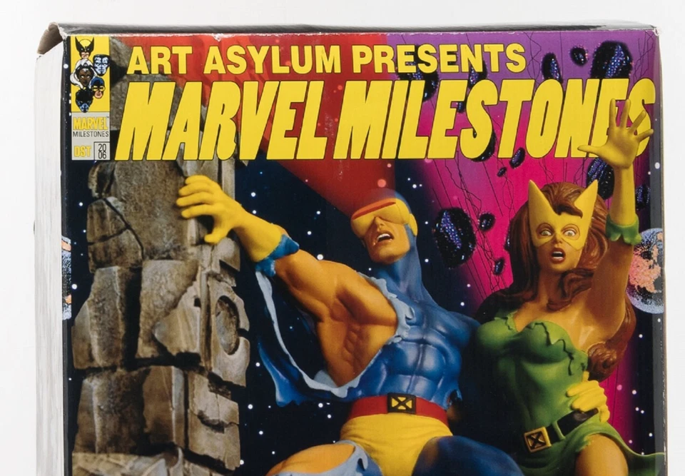 NUEVO/Sellado HITOS MUERTE DEL FÉNIX ESTATUA CÍCLOPE Y NIÑA MARVEL Diorama Foto 3 de 4