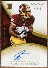 Lache Seastrunk 2014 Panini Immaculate Rookie Autograph #187 /49 Numbered Insert