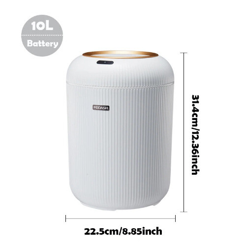 Pattumiera Automatica con Coperchio, Pattumiera Smart in Plastica, Sensore di Movimento Pattumiera - Foto 13 di 14