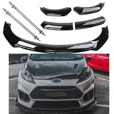 Front Bumper Lip Splitter Spoilerstrut Rod Body Kit For Ford Fiesta Black Front Bumper Lip Splitter Spoilerstrut Rod Body Kit For Ford Fiesta Black