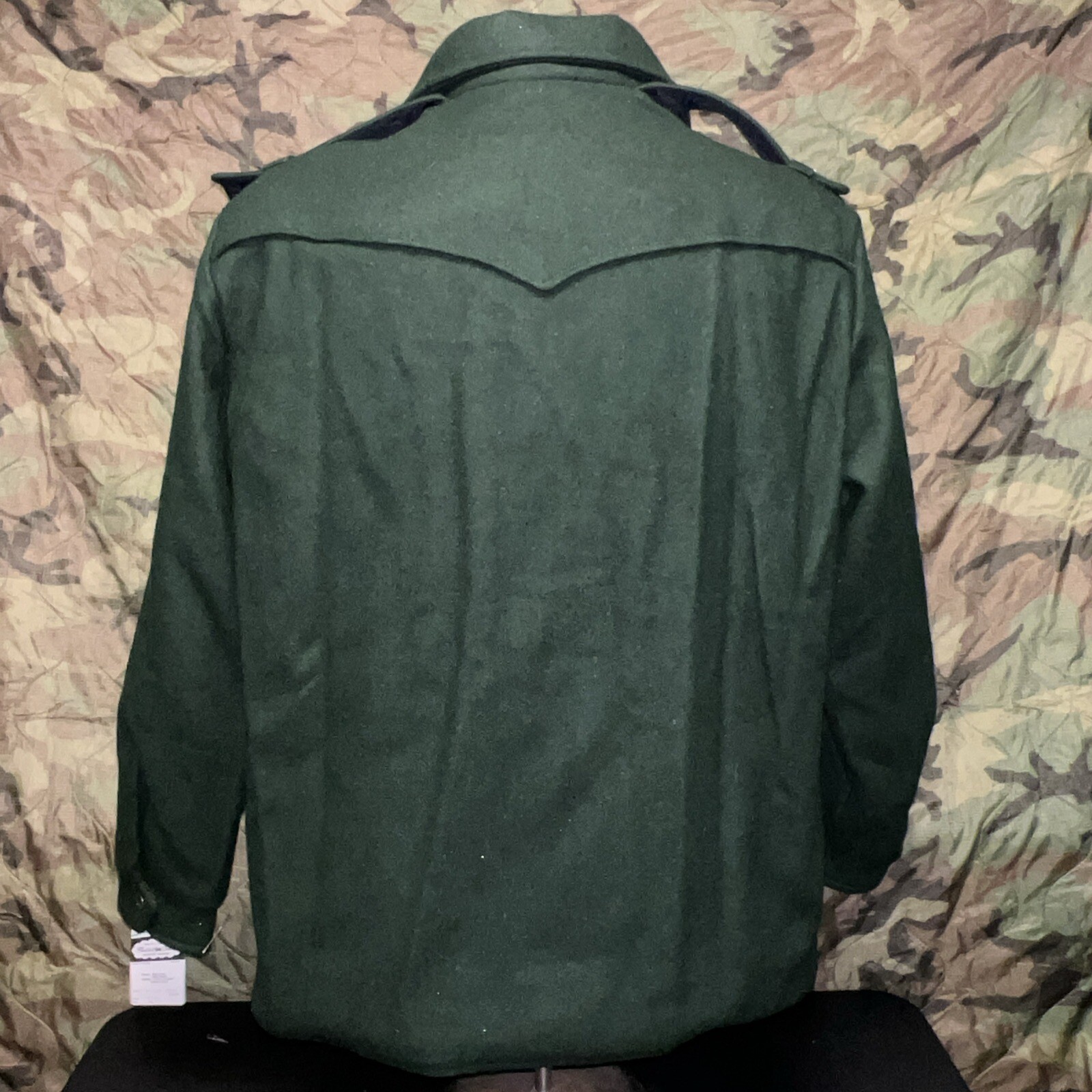 Trappings Mens Medium WOOL Fleece Lined Leather CRUISER Jacket/EPAULETS