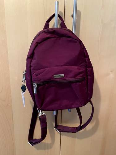 Travelon Burgundy Red backpack pockets zipper NEW