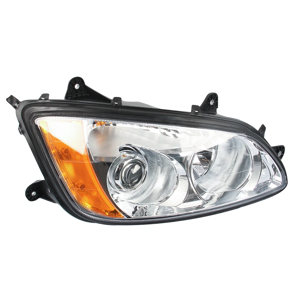 Para 2008-2017 Kenworth T660 Par Projetor Cromado Conjunto de Pares de Faróis Esquerda+Direita - Imagem 4 de 4