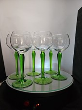 Vintage green stemmed wine
