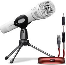 Dynamic Microphone - Premium Handheld Wired Mic with 16Ft XLR to 1/4" Audio Cabl