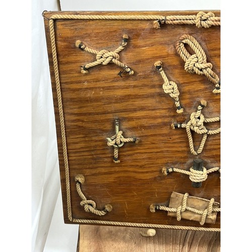 1930s Boy Scouts Knot Board Handmade Folk Art Sea Scouts Sampler Rope Tying Wood - Picture 7 of 21