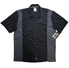 Dickies Two-Toned Twill Short Sleeve Work Shirt Size XL