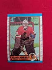 1989 OPEE-CHEE CHICAGO BLACKHAWKS ALAIN CHEVRIER #132 Hockey Card INVPV1