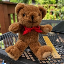 Vintage Tan Russ Berrie Teddy Bear Missing A Heart Valentine Bear