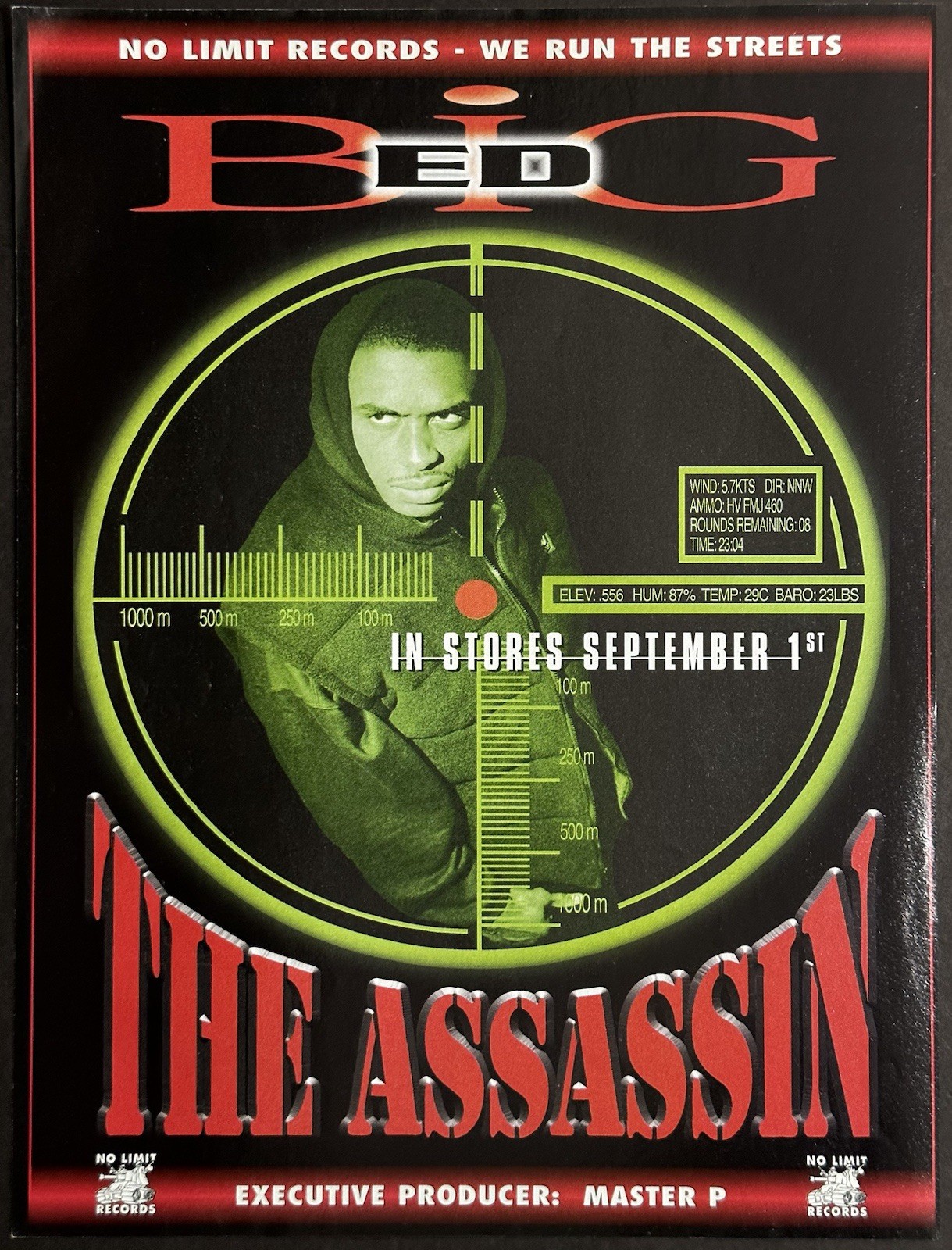 8.5x11 OG Rap Promo Ad Poster Big Ed The Assassin Master P No Limit Records