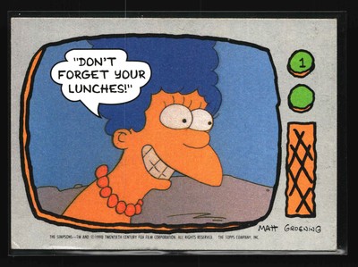 1990 Topps The Simpsons - #1 Don't forget your lunches!